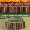 Wood Garden Fence, Natural Wooden Solid Log Edging Border Decorative