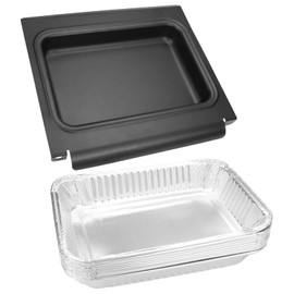 Colector de grasa con paquete de 10 revestimientos de aluminio para parrilla Weber Spirit/Spirit II 200/300 Genesis y Genesis II LX200/300, pieza de repuesto para Weber Traveler 67047 83156 6415