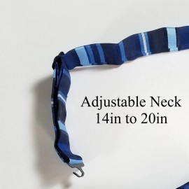 Unbranded NEW Blue Stripe Jacquard Adjustable Pre-Tied Bow Tie