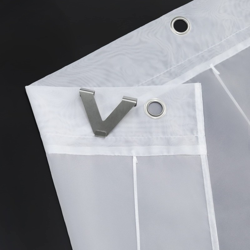 ESLIR Roman Blind No Drilling Required Transparent with Eyelets Colour