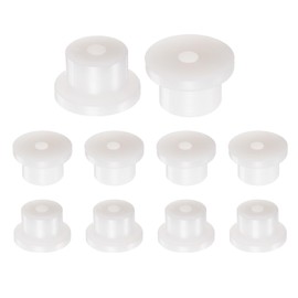 QUARKZMAN Pack of 10 Flanged Plain Bearings Plastic Bushings 8 mm Bore x 25.5 mm Outer Diameter x 20 mm Length Nylon Bushings, White