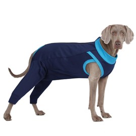 PUMYPOREITY Dog Post Surgery Body Suit, Dog Operation Recovery Suit Female Dog Anti Licking Sleeve Dog Castration Recovery Suit Male(Navy blue, 2XL)