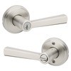 Kwikset Trafford Entry Door Handle with Lock and Key, Secure