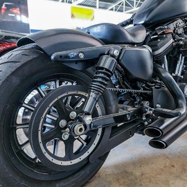 WSays Rear Shocks Lowering Kit 10.5 Inch Preload Adjustable Compatible with Harley Sportster 883 1200 1988-2003 and 2004-2022 Gloss Black