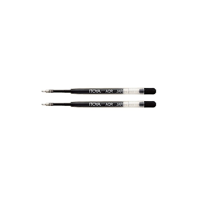 Itoya AQR-10BP-BK Aquaroller Pen Ink Refill 2-Pack Black