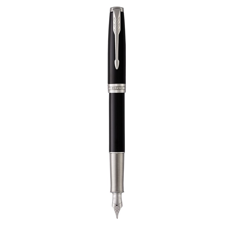 Parker Sonnet Fountain Pen | Black Lacquer with Palladium Trim