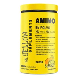 Aminoácidos Deportivos Mr. Yellow Sabor Mango 1kg Libre de Gluten y Lactosa                                                                           