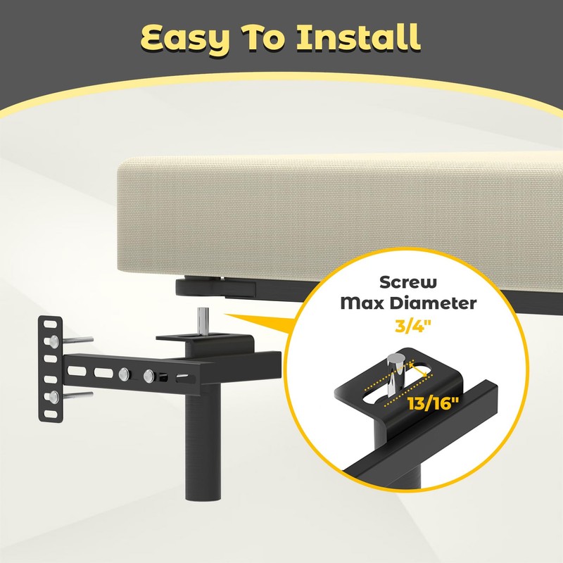 Headboard Brackets for Metal Bed Frame, Universal Adjustable Brackets for