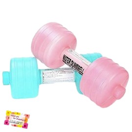 (Fill with water for easy weight training. Water Dumbbells, Made in Japan, For Reducing Lack of Exercise and Increasing Muscle Strength, Sports, 2 Colors, 2.2 lbs (1 kg), 10.0 x 3.7 x 3.7 inches (25.5 x 9.5 x 9.5 cm), Set of 2