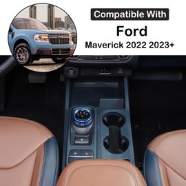Aunginsy 1PCS Gear Shift Switch Button Ring Trim Cover Compatible with Ford Maverick 2022 2023 2024, Aluminum Car Center Console Gear Shifter Switch Knob Head Button Protector Decoration Accessories