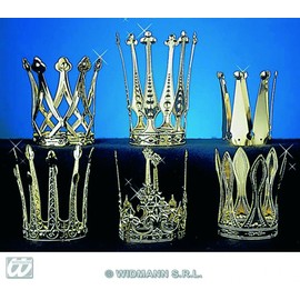 Crown Aluminium Accessory for Medieval Royalty Fancy Dress