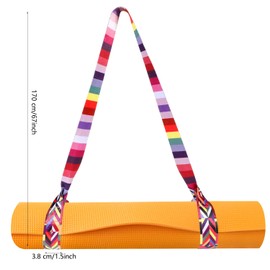 Yoga Mat Strap Yoga Mats Straps for Carrying Adjustable Carrying Strap Multipurpose Holder for All Mats(Mat Not Included)