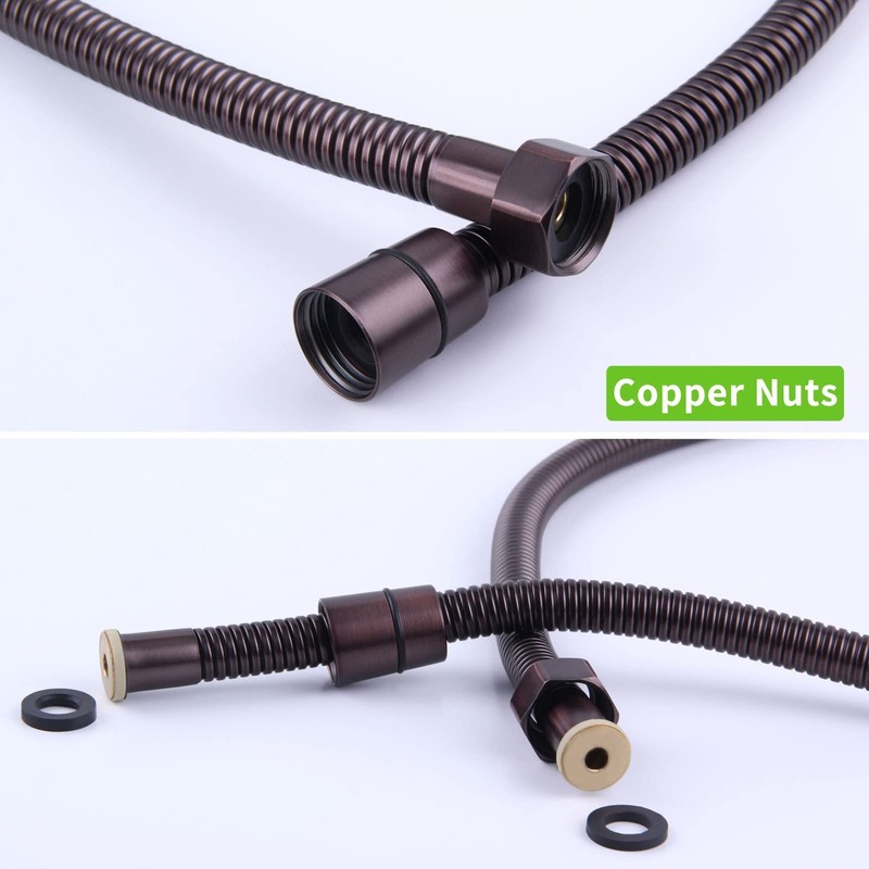 Angle Simple Hand Shower Hose 59", Flexible Stainless Steel Shower