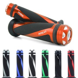 Area1 Handlebar Grips Compatible with Duke 125, 200, 690 / Compatible with 620 E Duke (Coil/Orange)