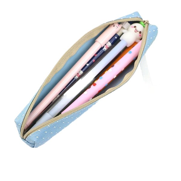 Blue Pencil Case, Cute Stationeries Pouch, Kawaii Pencil Pouch, Candy