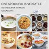 6Pcs Soup Spoon Ramen Noodle Soup Ladle White Pattern Soup