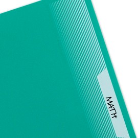 Mead Spiral Notebooks, 5 Pack, 5 Subject, Wide Ruled Paper, Plastic Cover, 8" x 10-1/2", 160 Sheets, Black, Red, Blue, Green and Yellow (930101A-ECM)