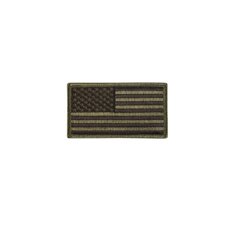 Olive Drab US Regular Flag Patch with Hook Loop Closure
