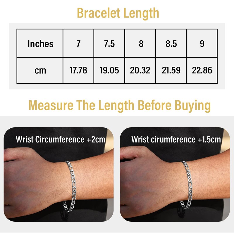 VEXXS Men's Bracelet 6 mm, 18 Carat Gold-Plated Bracelet Men's