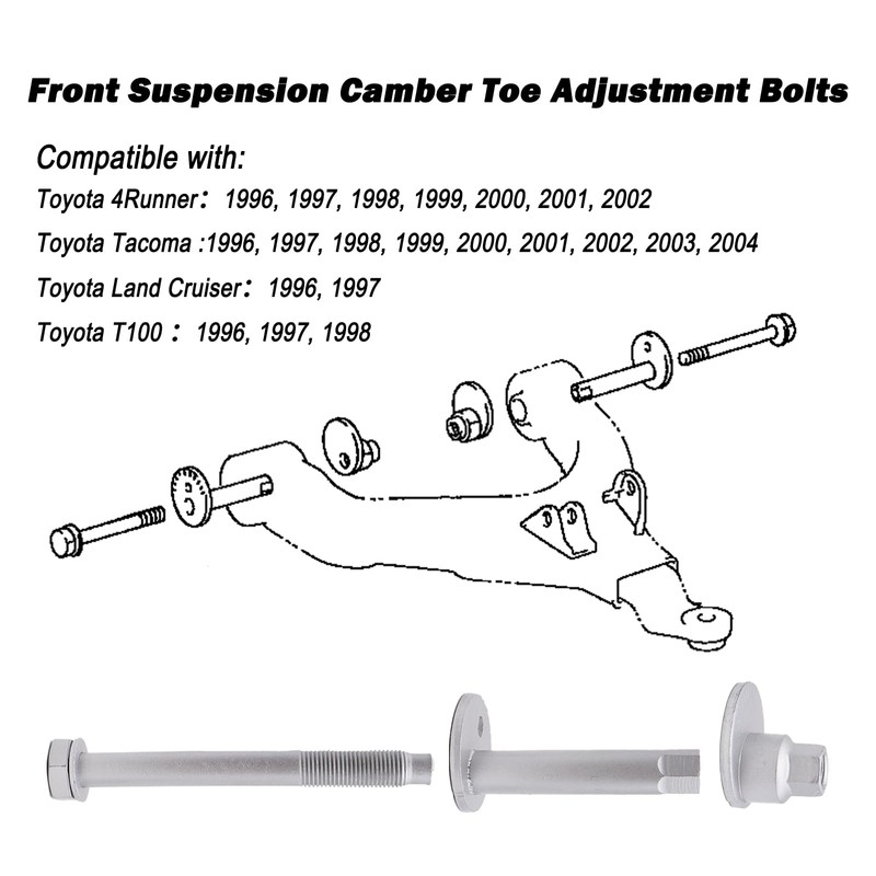 Opuiue Front Alignment Camber Toe Adjustment Bolts, Lower Control Arm