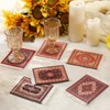 Preboun 10 Pcs Rug Table Coasters Oriental Design Table Drink