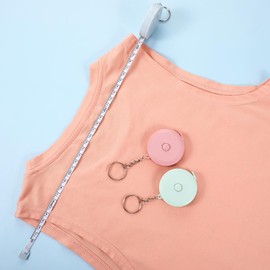 JIYIN Pack of 6 2 m Tape Measure Body, Retractable Measuring Tape Sewing with Key Ring, Body Tailor Measuring Tape for Measuring Length, Chest Waist