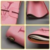 Initials PU Leather Notebook with Pen, Pink Refillable Diary for