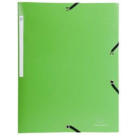 Exacompta Portfolio folder with 3 flaps, elastic, polypropylene, opaque, A4, light green, 55813E