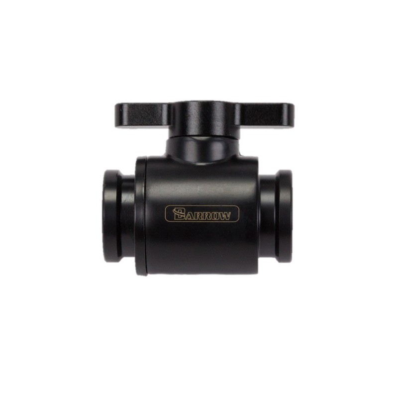 Barrow G1/4" Mini Valve with Aluminum Handle, Black Handle, Black