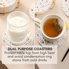 Terrazzo Drink Absorbent Coasters with Holder Set of 6, Ceramic