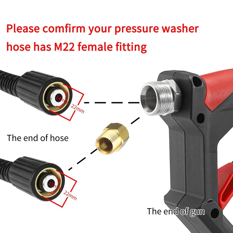 Tool Daily Short Pressure Washer Gun With Foam Cannon, 1/4