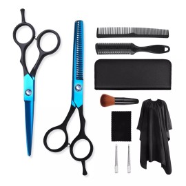 Paquete Tijeras Barbero Profesionales Tornasol Para Salon