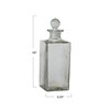 Creative Co-Op Reclaimed Etched Square Glass Decanter, Clear