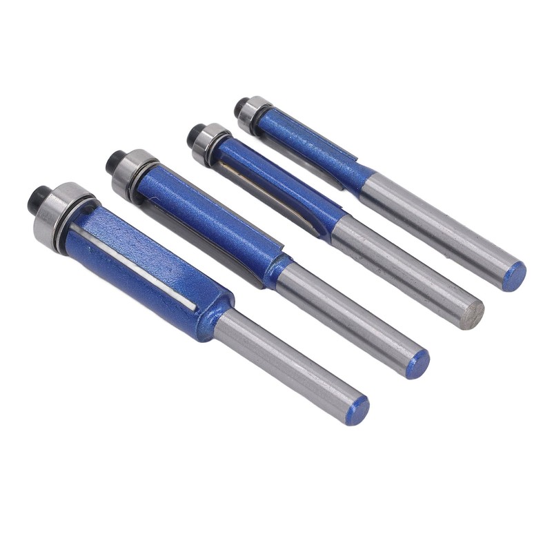 4 Pcs Flush Trim Router Bit 1/4 Shank Tungsten Steel