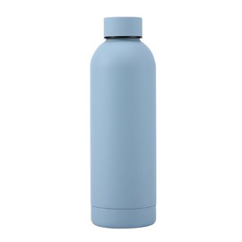 FAMKX 17oz Stainless Steel Insulated Narrow Mouth Sports Water Bottle, Double wall Cola Shape Thermos Vacuum flask (500ml, Light blue)