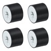 sourcing map 4Pcs 40 x 30mm M10 Thread Female Rubber