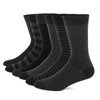 HHX YONLEE Black and Grey Dress Socks 6 Pairs Assorted