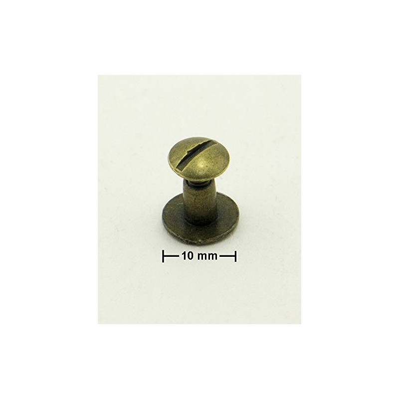 HAND® 20 Sets of Antique Brass Tone Metal Binding Screws