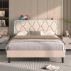 Vecelo LED Light Queen Full Twin Bed Frame with USB