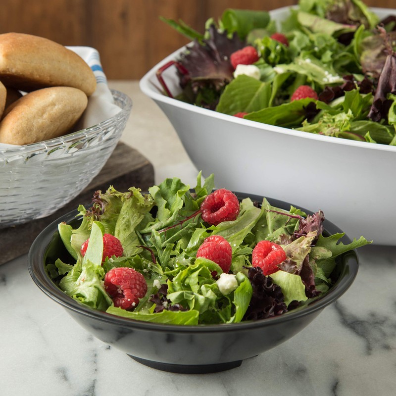 Carlisle 800B03 Melamine Salad Bowl, 27 oz, Black