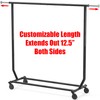 Simple Houseware Supreme Commercial Grade Clothing Garment Rack, Black