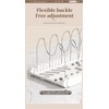 SNBBGT Expandable Pot Organizer with 7 Adjustable Dividers for Kitchen