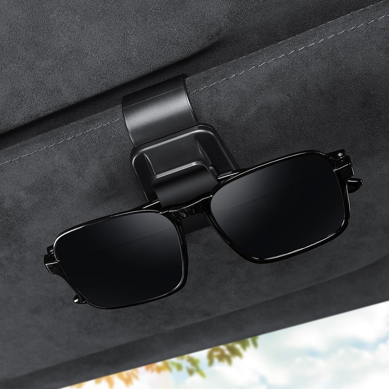 KAFANLIN 2 Pack Sunglass Holder for Car Visor Clip Eyeglass