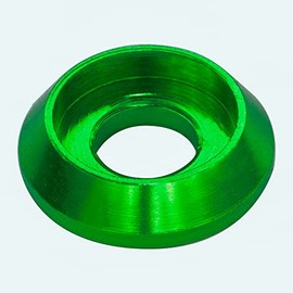 60pcs M3 Counterbore Washers, Anodized Aluminum Alloy, Head Washers Gaskets Cup Shim for Screw RC/FPV/PC/Drone/Toys/Mechanical Accessories Parts, Anodized Aluminum Alloy, Green Cool Color