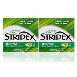 Stridex Sensitive Peeling Pad 180g, 55 sheets, 2 units / 스트라이덱스 센시티브 필링 패드 180g, 55매입, 2개