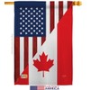 US Friendship Canada House Flag Regional USA American Alliance World