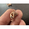 Unbranded 585 14K RG Rose Gold Stamped Orange Zircon Fox