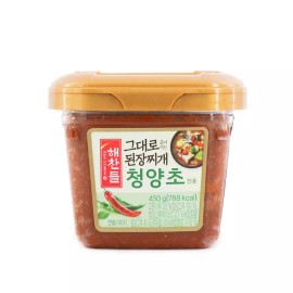 CJ CheilJedang Haechandle Korean Spicy Hot Pepper Seasoned Stew Soybean Paste