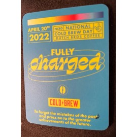 Dutch Bros Coffee Sticker National Cold Brew Day Holographic Blue 2022