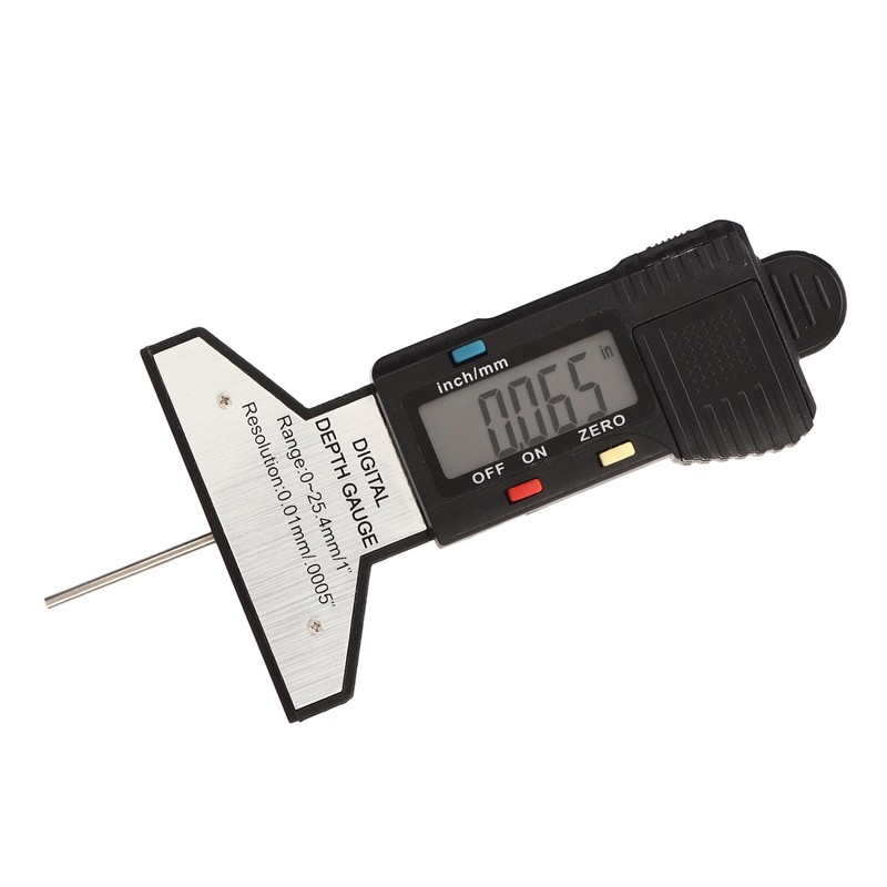 Digital Tyre Tread Depth Gauge Inch mm Conversion 0‑25.4mm Range